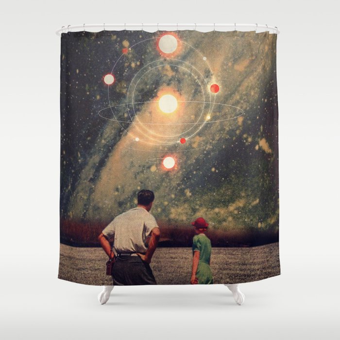 Light Explosions In Our Sky Shower Curtain