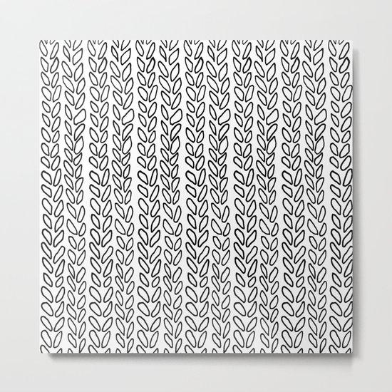 Knit Outline Zoom Metal Print