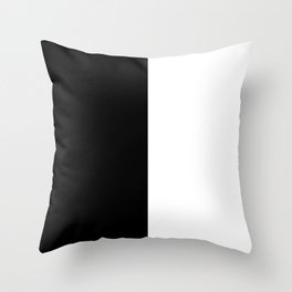 Abstract Black and White Vertical Color Block Throw Pillow