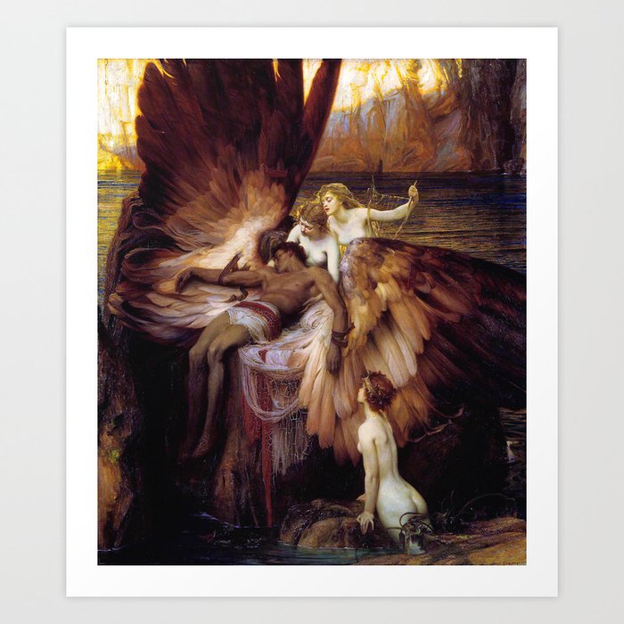 The Lament for Icarus (1898) Herbert James Draper  Art Print