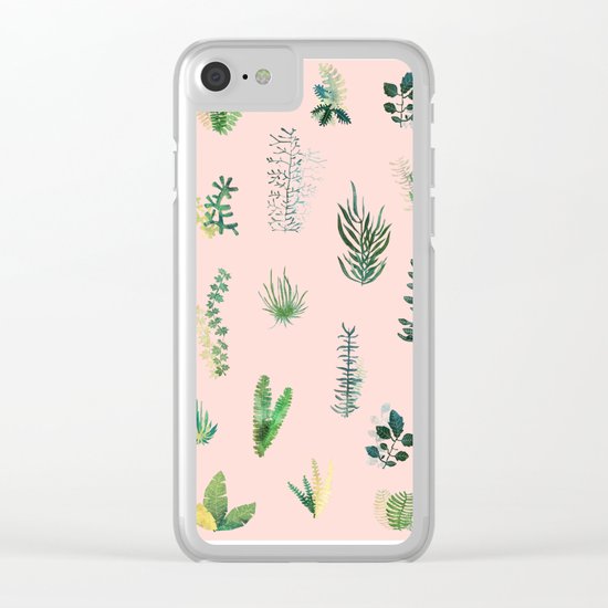 pink Garden Clear iPhone Case