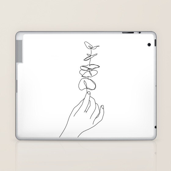 Hand Holding Plant Kez Laptop Ipad Skin By Thecolourstudy Society6