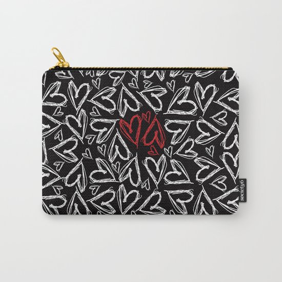 Hearts drawn with chalk Carry-All Pouch