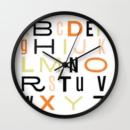 Eclectic Alphabet Wall Clock