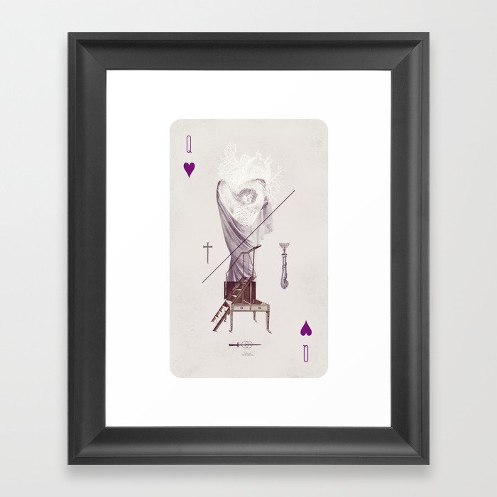 Queen of Hearts Framed Art Print