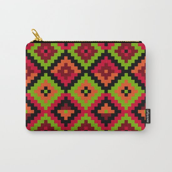 Aztec pattern - green Carry-All Pouch