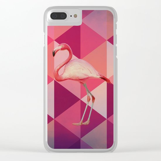 Phoenicopterus Ruber Clear iPhone Case