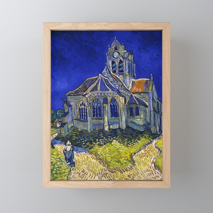 Vincent van Gogh "The Church In Auvers Sur Oise" Framed Mini Art Print