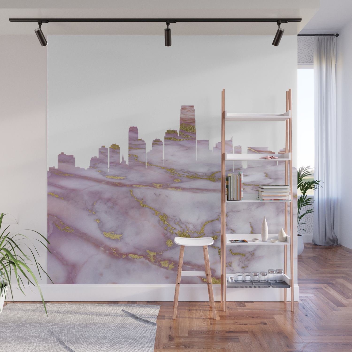 Jersey City New Jersey Wall Mural By Atw Society6