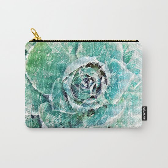 Greenery on Succulent Carry-All Pouch