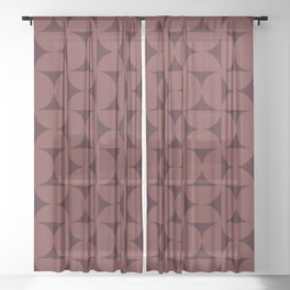 Patterned Geometric Shapes LXXXVIII Sheer Curtain