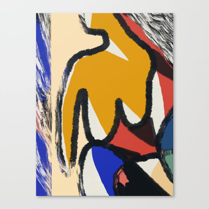 Summer nude bold abstract  Canvas Print