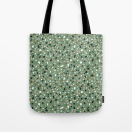 Terrazzo flooring seamless pattern with colorful marble rocks Tote Bag