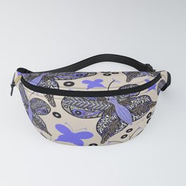Butterfly Intricacies – Indigo Fanny Pack