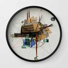 Collage City Mix 1 Wall Clock