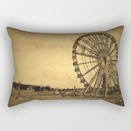 Ferris Wheel, Paris Rectangular Pillow