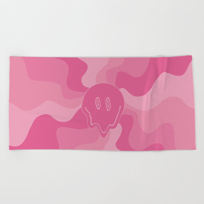 Smile Melt - Pink Beach Towel