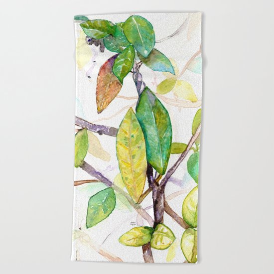 Jasmine leaves Beach Towel
