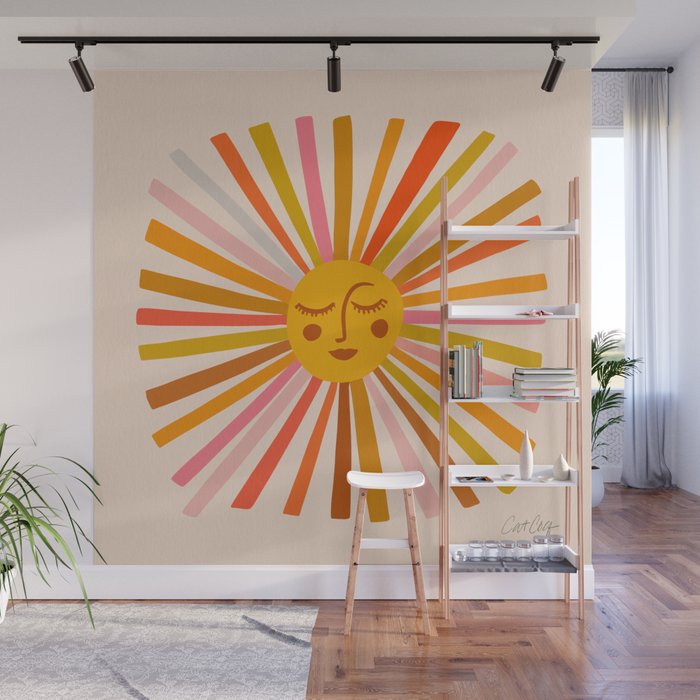 Sunshine – Retro Ochre Palette Wall Mural