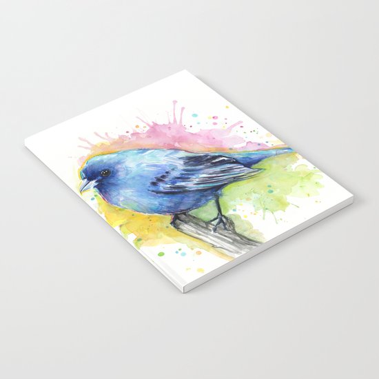 Blue Bird Indigo Bunting Colorful Animals Notebook