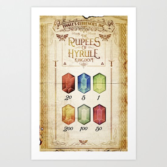 Legend of Zelda - Tingle's The Rupees of Hyrule Kingdom Art Print
