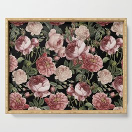 Vintage & Shabby Chic - Lush Victorian Roses Serving Tray