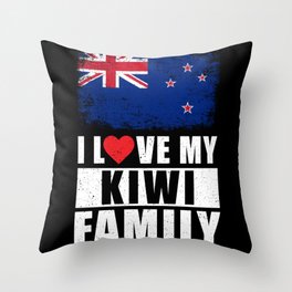Kiwi Family Throw Pillow