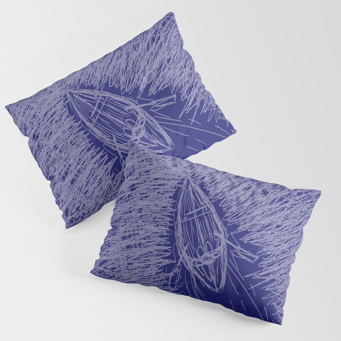 Boat on a river Pillow Sham