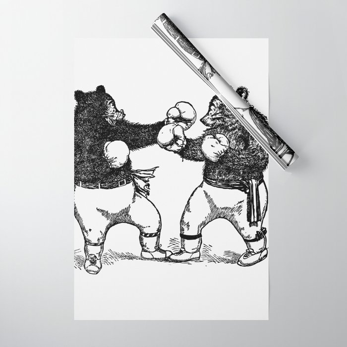 Boxing Bears Wrapping Paper