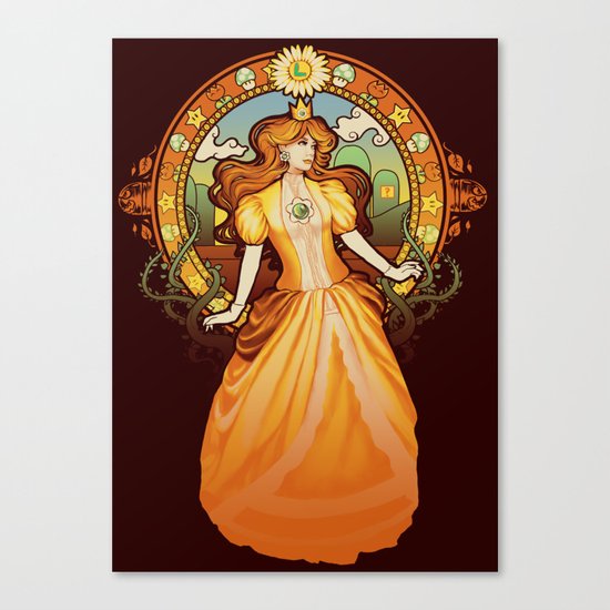 Daisy Nouveau Canvas Print