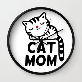 Cat Mom Wall Clock