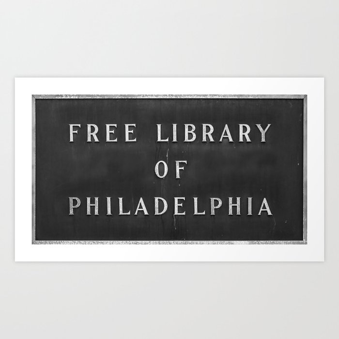 Philadelphia Library Sign Art Print