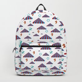 Pattern Of Colorful Tents, Pacifiers, Slippers Backpack
