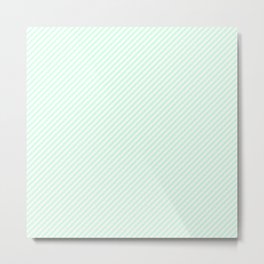 Mini Pale Summer Mint Green Pastel and White Candy Cane Stripes Metal Print | Summermintandwhite, Summermint, Mini, Summermintandwhitecandycanes, Mintandwhitecandycanestripes, Graphicdesign, Summermintandwhitecandycanestripes, Summer, Stripes, Pastel 