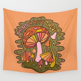 Think Happy Thoughts Wall Tapestry