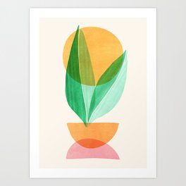 Summer Stack Abstract Plant Illustration Art Print