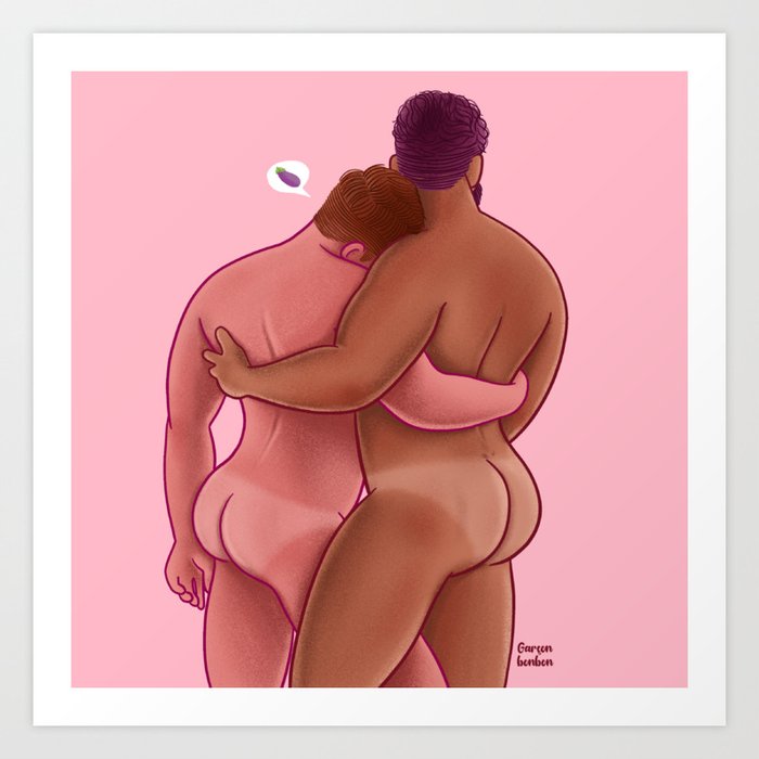 Intimate love Art Print by Garcon Bonbon