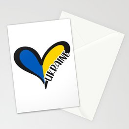Love Ukraine Heart Stationery Card