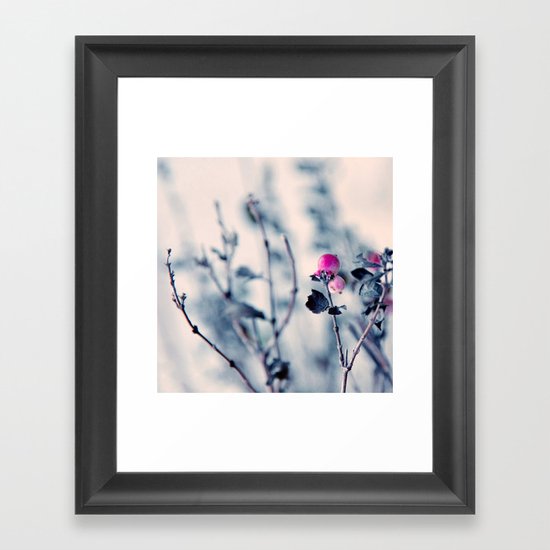 pink berry Framed Art Print