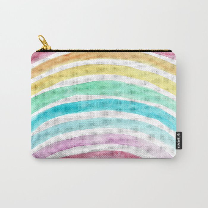 Pastel Watercolour Rainbow art Carry-All Pouch