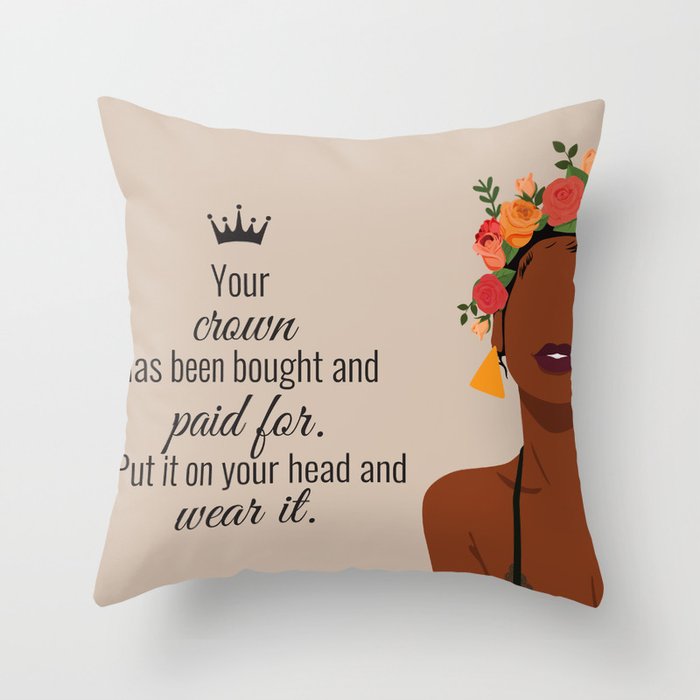 Crown throw pillow sales