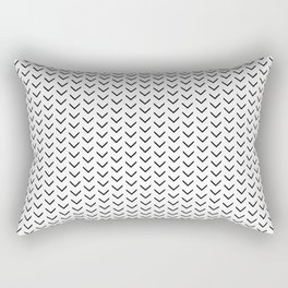 Arrows - White + Black Rectangular Pillow