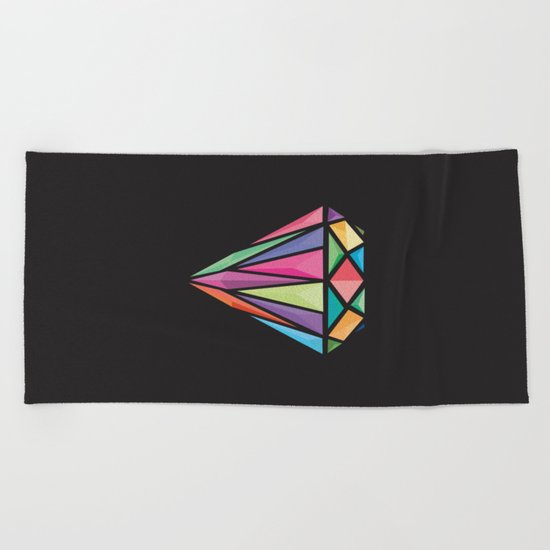 Geometric Diamond Beach Towel