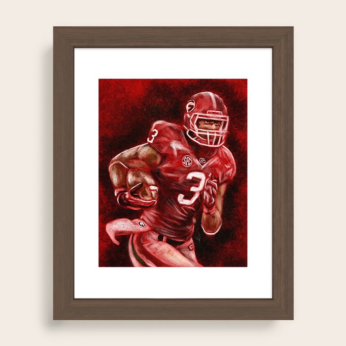 Todd Gurley of UGA Bulldog Football Framed Art Print by Wesley S