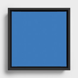Window Blue Framed Canvas