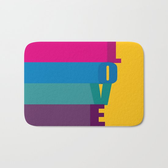 The love is colorful Bath Mat