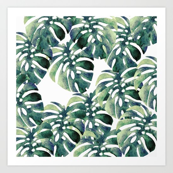 Monstera Pattern Art Print