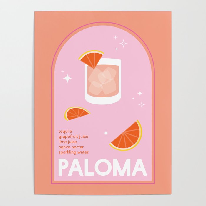 Paloma Cocktail Poster