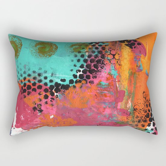 Original abstract painted artwork Rectangular Pillow