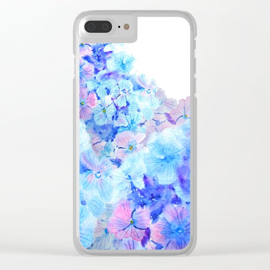 mountain of hydrangea Clear iPhone Case